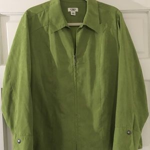 Green zippered top/jacket